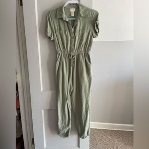 Muted Olive Green Jumpsuit medium